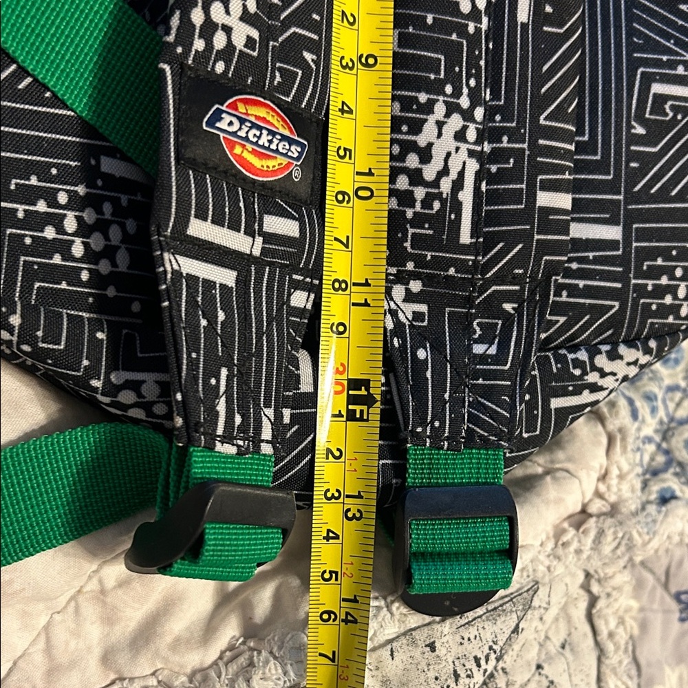 Dickies Black And White Patterned Backpack With G… - image 6